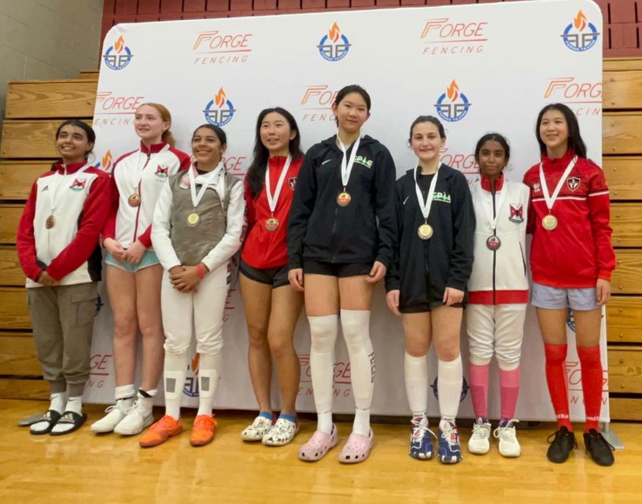 Bull City Y8 RYC/RJC. Junior WF, Anna Kutateladze Bronze Medal & D24,
Sophia Wang Bronze Medal